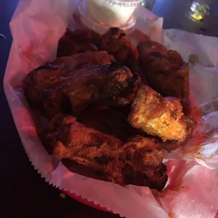 Best wings we had in a really long time!!  Char-buffed, spicy garlic, extra charred... we are tough wings critics too!!