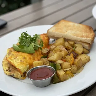 Avocado Cheddar Omelette