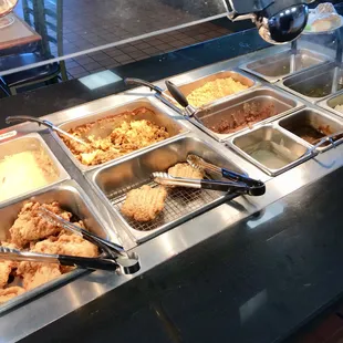 Buffet line....