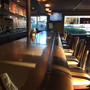 Bar seating inside