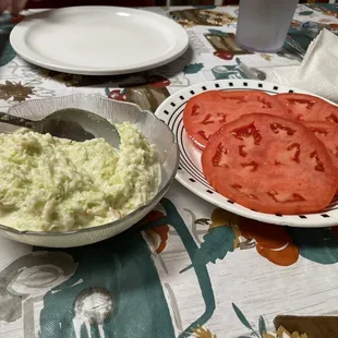 Slaw and Tomatoes