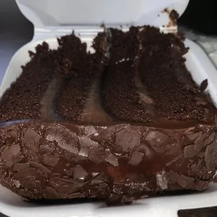 Chocolate cake to go  ... seriously yum