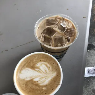 Latte and iced latte