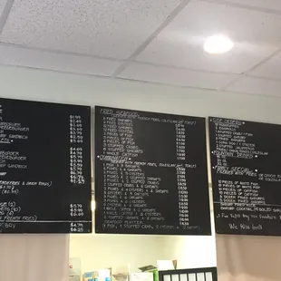 Their menu 2019