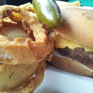 Cheeseburger with a jalapeno