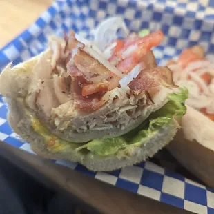 Turkey bacon provolone sub