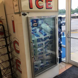 a display of ice