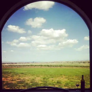 The amazing view from the tasting room. It&apos;s like each window is framing a real life painting!