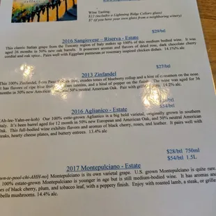 wine list 4/20/2019