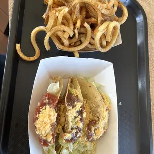 Daily Three Tacos and fries