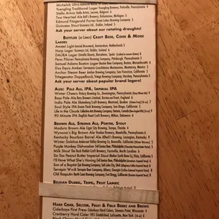 Beer list