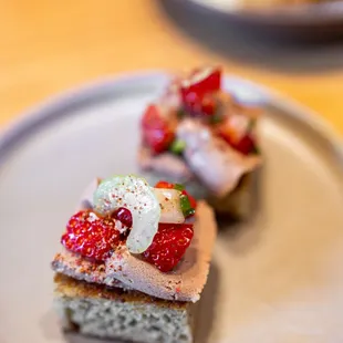 Duck Liver Mousse on Banana Bread (part of 11 course &quot;Let Us Cook For You&quot; $85/ea)