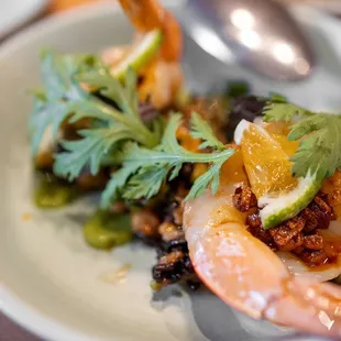 Gulf Shrimp w/ sausage (part of 11 course &quot;Let Us Cook For You&quot; $85/ea)