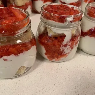 Vegan Strawberry Shortcake Jars