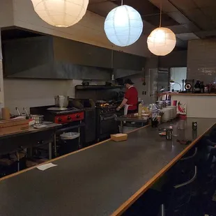 sushi and sashimi, interior