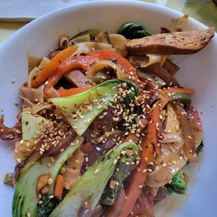 Rice noodle stir-fry fry