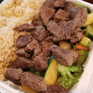 Steak hibachi with soup