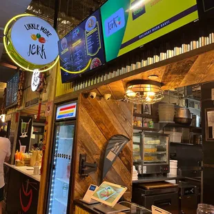 the inside of a restaurant