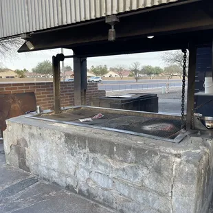 an outdoor grill