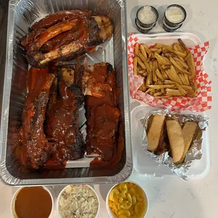 #3 3. Full Rack &amp; Beef Bones &amp; 4 Large Family Meal!!