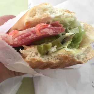 Salami sandwich