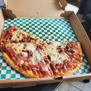 a pizza in a box