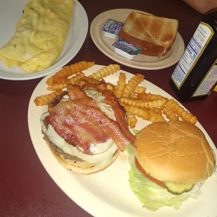 Double bacon cheese burger.