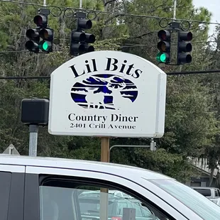 a sign for a country diner