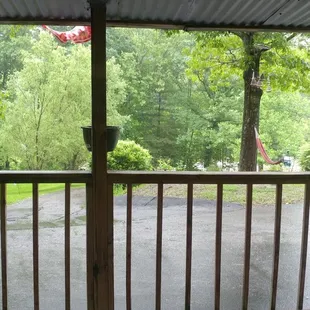 Our private patio from the room!