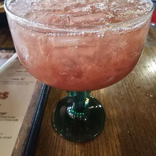 Wild berry margarita, rocks, no sugar.