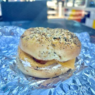 Everything Breakfast Bagel Sandwich