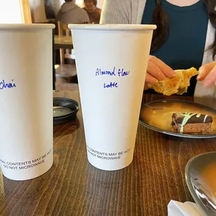 The handwritten font on the cups was highly impressive