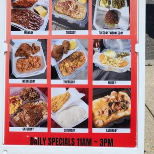 Daily specials