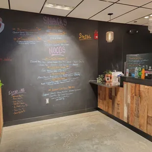 Menu and order counter