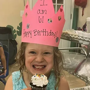 Her birthday at school