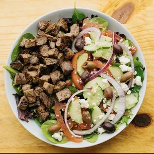 Greek Grilled Steak Rice Bowl