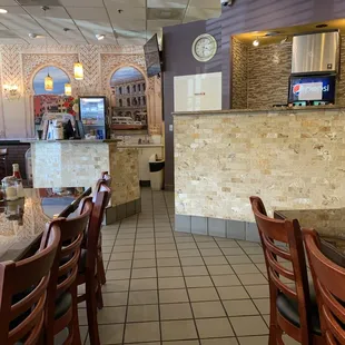  view of the dining area