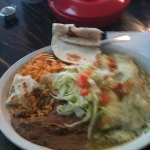 Green chicken enchiladas!!! $5.99