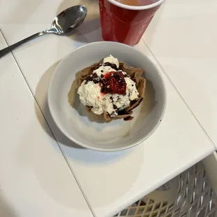 Semi freddo ice cream cannoli flavored.... INCREDIBLE