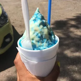 Blue Hawaiian w/ extra cream