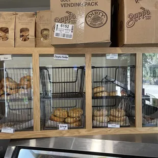 a variety of bagels