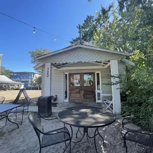 the outside of the shop