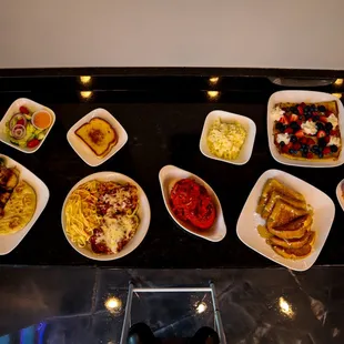 a table full of food