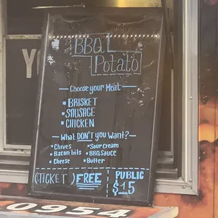 The menu