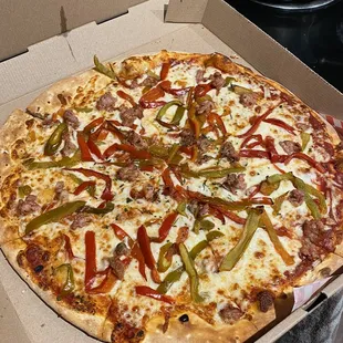 Homemade Italian sausage and bell peppers