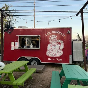 Exterior of truck at previous location