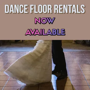Dance floor rental is now available in 12x12, 15x15, &amp; 18x18 sizes.