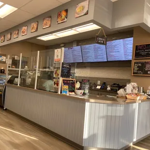 the inside of a restaurant