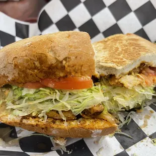 This was my sandwich! I had already started tearing into it before I remembered to snap a shot!! It was so good!