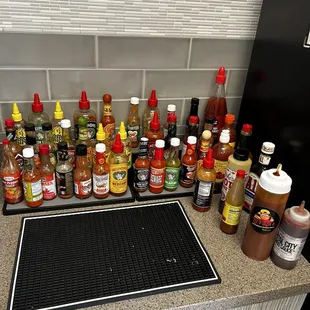 Hot Sauce Table.